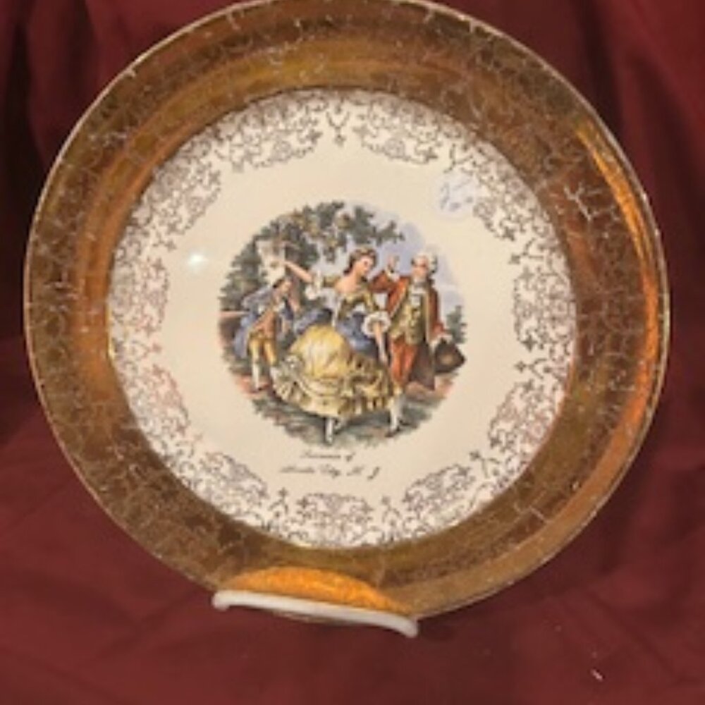 Vintage  gold trim plate